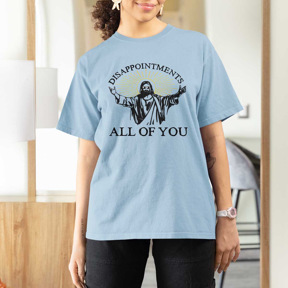 Retro Jesus Meme T Shirt For Women Disappointments All Of You