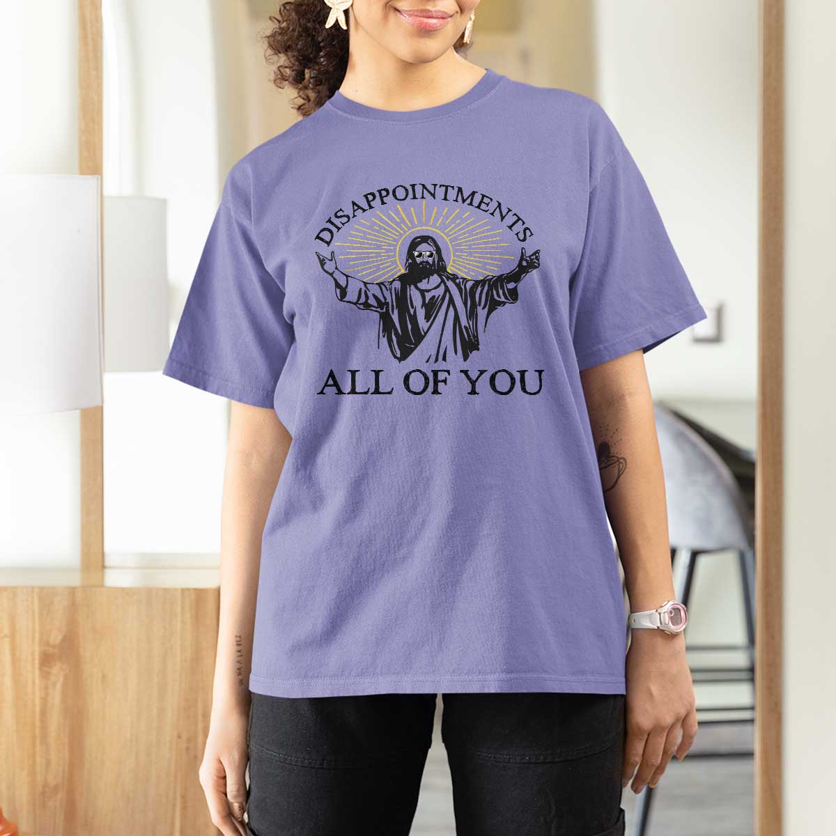 Retro Jesus Meme T Shirt For Women Disappointments All Of You