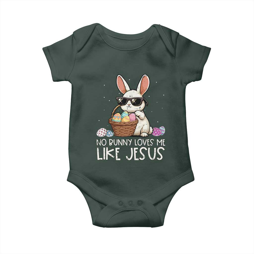 Easter Christian Baby Onesie No Bunny Loves Me Like Jesus