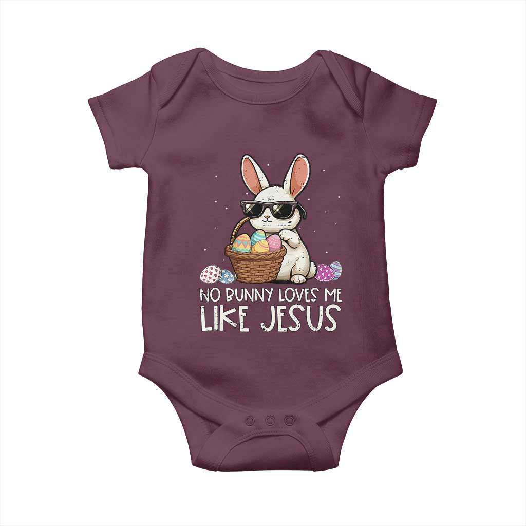 Easter Christian Baby Onesie No Bunny Loves Me Like Jesus