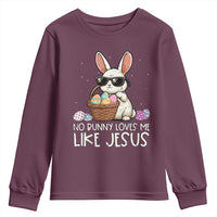 Easter Christian Youth Sweatshirt No Bunny Loves Me Like Jesus