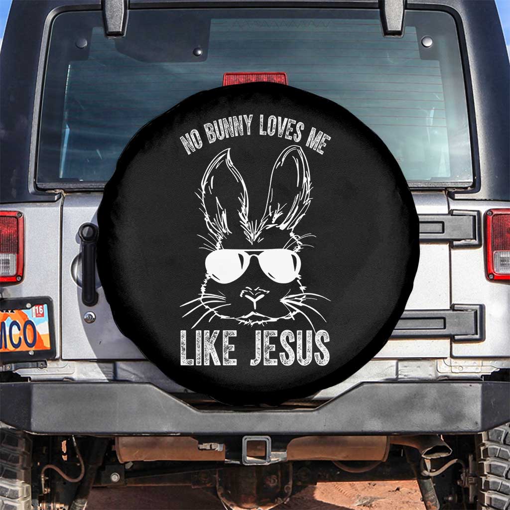 Funny Christian Easter Spare Tire Cover No Bunny Loves Me Like Jesus Retro Bunny - Wonder Print Shop