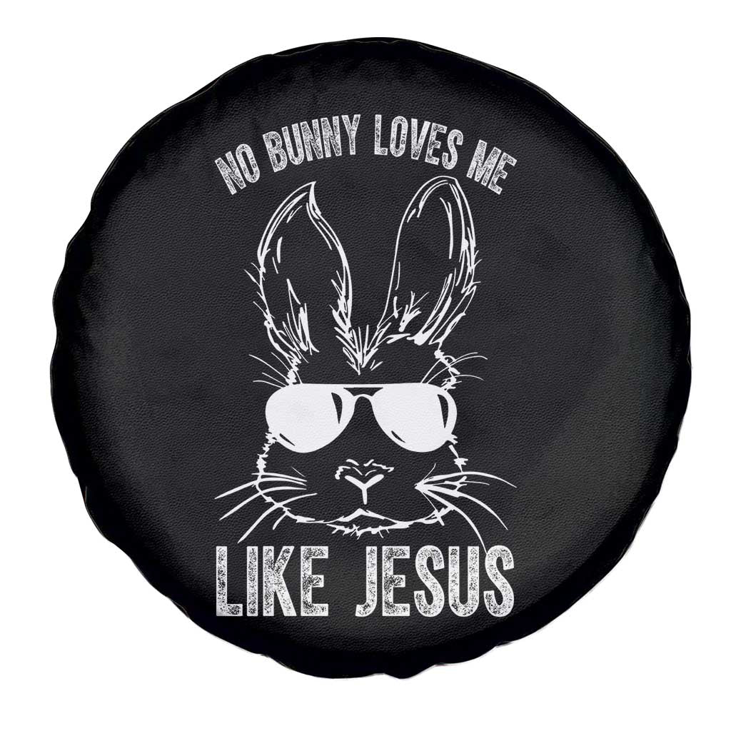Funny Christian Easter Spare Tire Cover No Bunny Loves Me Like Jesus Retro Bunny - Wonder Print Shop