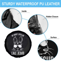 Funny Christian Easter Spare Tire Cover No Bunny Loves Me Like Jesus Retro Bunny - Wonder Print Shop