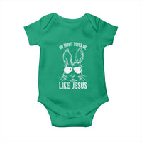 Funny Christian Easter Baby Onesie No Bunny Loves Me Like Jesus Retro Bunny - Wonder Print Shop