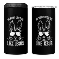 Funny Christian Easter 4 in 1 Can Cooler Tumbler No Bunny Loves Me Like Jesus Retro Bunny - Wonder Print Shop
