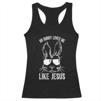 Funny Christian Easter Racerback Tank Top No Bunny Loves Me Like Jesus Retro Bunny - Wonder Print Shop