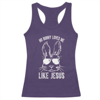 Funny Christian Easter Racerback Tank Top No Bunny Loves Me Like Jesus Retro Bunny - Wonder Print Shop