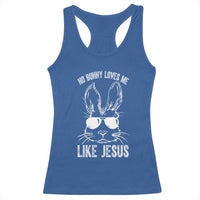 Funny Christian Easter Racerback Tank Top No Bunny Loves Me Like Jesus Retro Bunny - Wonder Print Shop