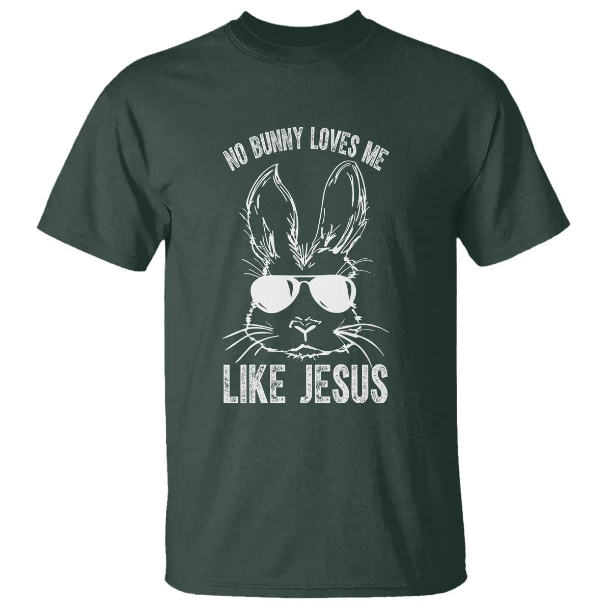 Funny Christian Easter T Shirt No Bunny Loves Me Like Jesus Retro Bunny - Wonder Print Shop