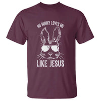 Funny Christian Easter T Shirt No Bunny Loves Me Like Jesus Retro Bunny - Wonder Print Shop