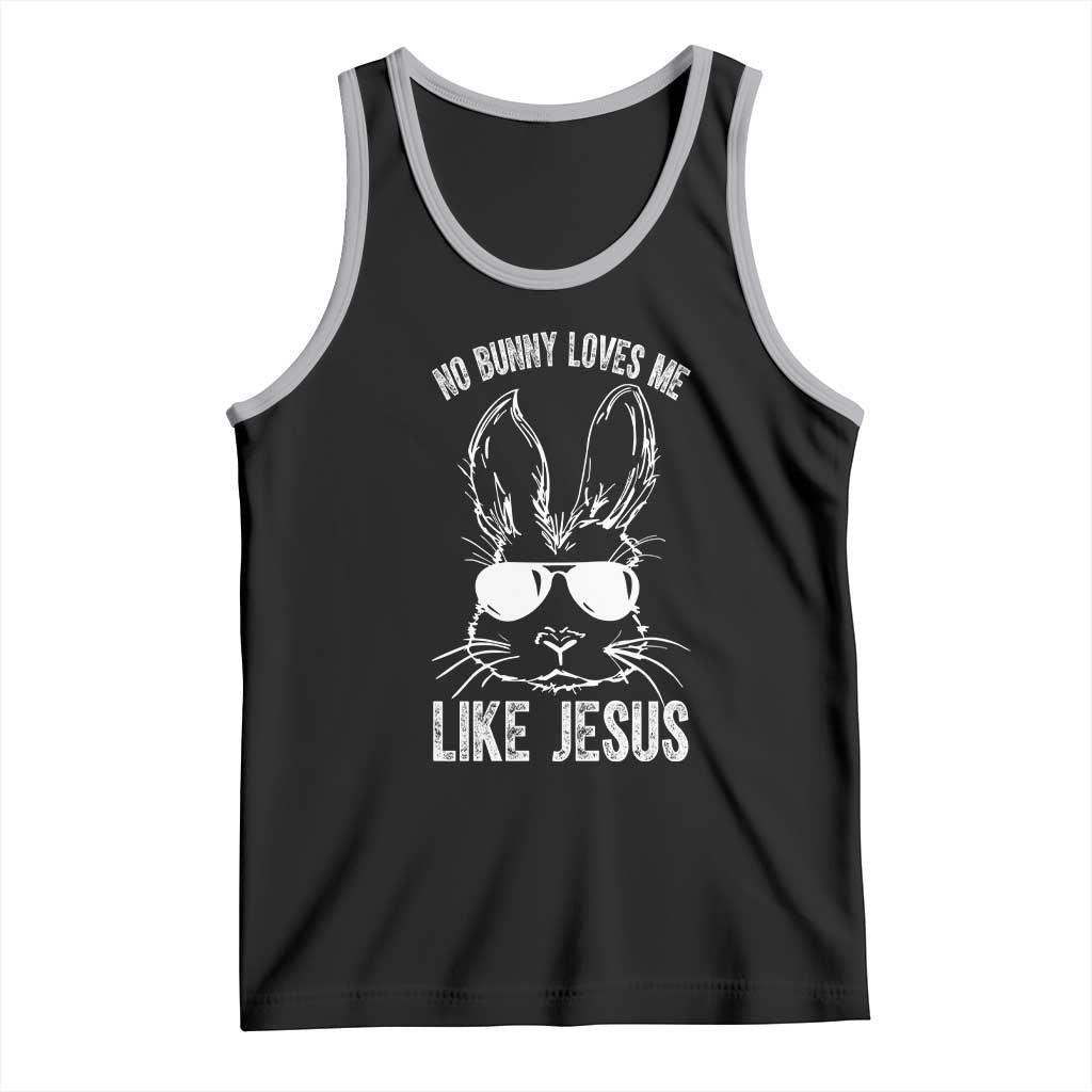 Funny Christian Easter Tank Top No Bunny Loves Me Like Jesus Retro Bunny - Wonder Print Shop