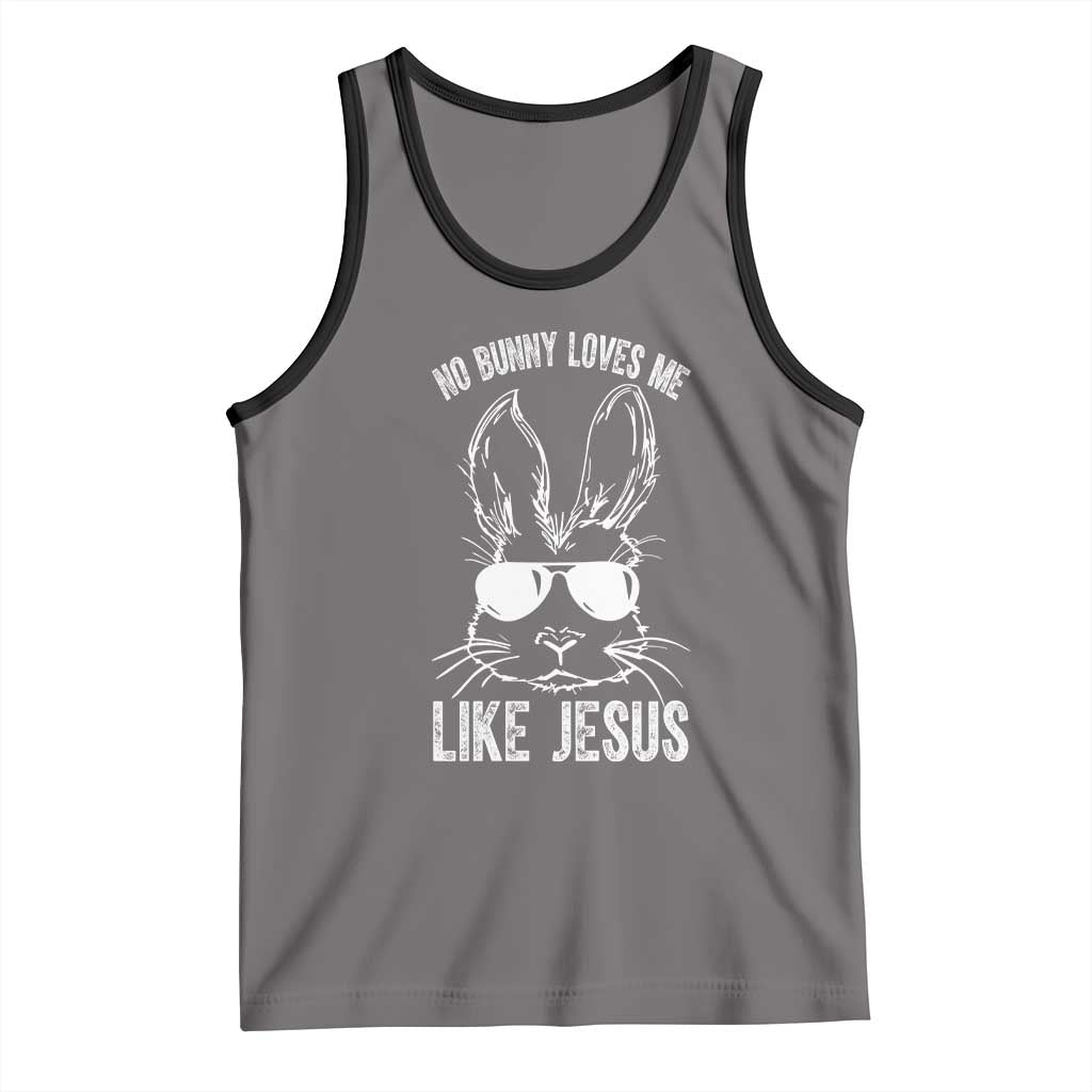 Funny Christian Easter Tank Top No Bunny Loves Me Like Jesus Retro Bunny - Wonder Print Shop