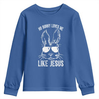 Funny Christian Easter Youth Sweatshirt No Bunny Loves Me Like Jesus Retro Bunny - Wonder Print Shop