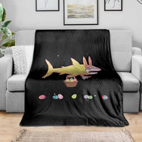Funny Shark Easter Throw Blanket Cute Bunny Ears Eggs Hunting Teens Boys Kids - Wonder Print Shop