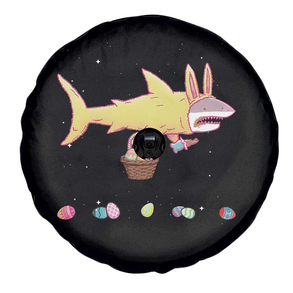 Funny Shark Easter Spare Tire Cover Cute Bunny Ears Eggs Hunting Teens Boys Kids - Wonder Print Shop