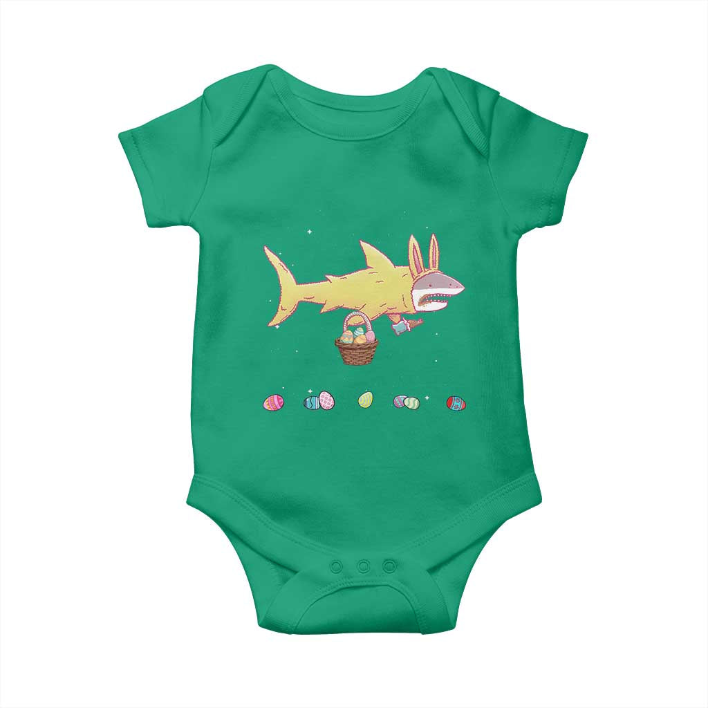 Funny Shark Easter Baby Onesie Cute Bunny Ears Eggs Hunting Teens Boys Kids - Wonder Print Shop