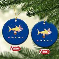 Funny Shark Easter Ceramic Ornament Cute Bunny Ears Eggs Hunting Teens Boys Kids - Wonder Print Shop