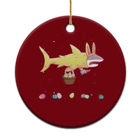Funny Shark Easter Ceramic Ornament Cute Bunny Ears Eggs Hunting Teens Boys Kids - Wonder Print Shop