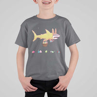Funny Shark Easter T Shirt For Kid Cute Bunny Ears Eggs Hunting Teens Boys Kids - Wonder Print Shop