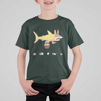 Funny Shark Easter T Shirt For Kid Cute Bunny Ears Eggs Hunting Teens Boys Kids - Wonder Print Shop