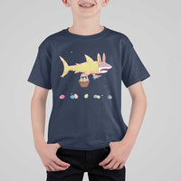 Funny Shark Easter T Shirt For Kid Cute Bunny Ears Eggs Hunting Teens Boys Kids - Wonder Print Shop