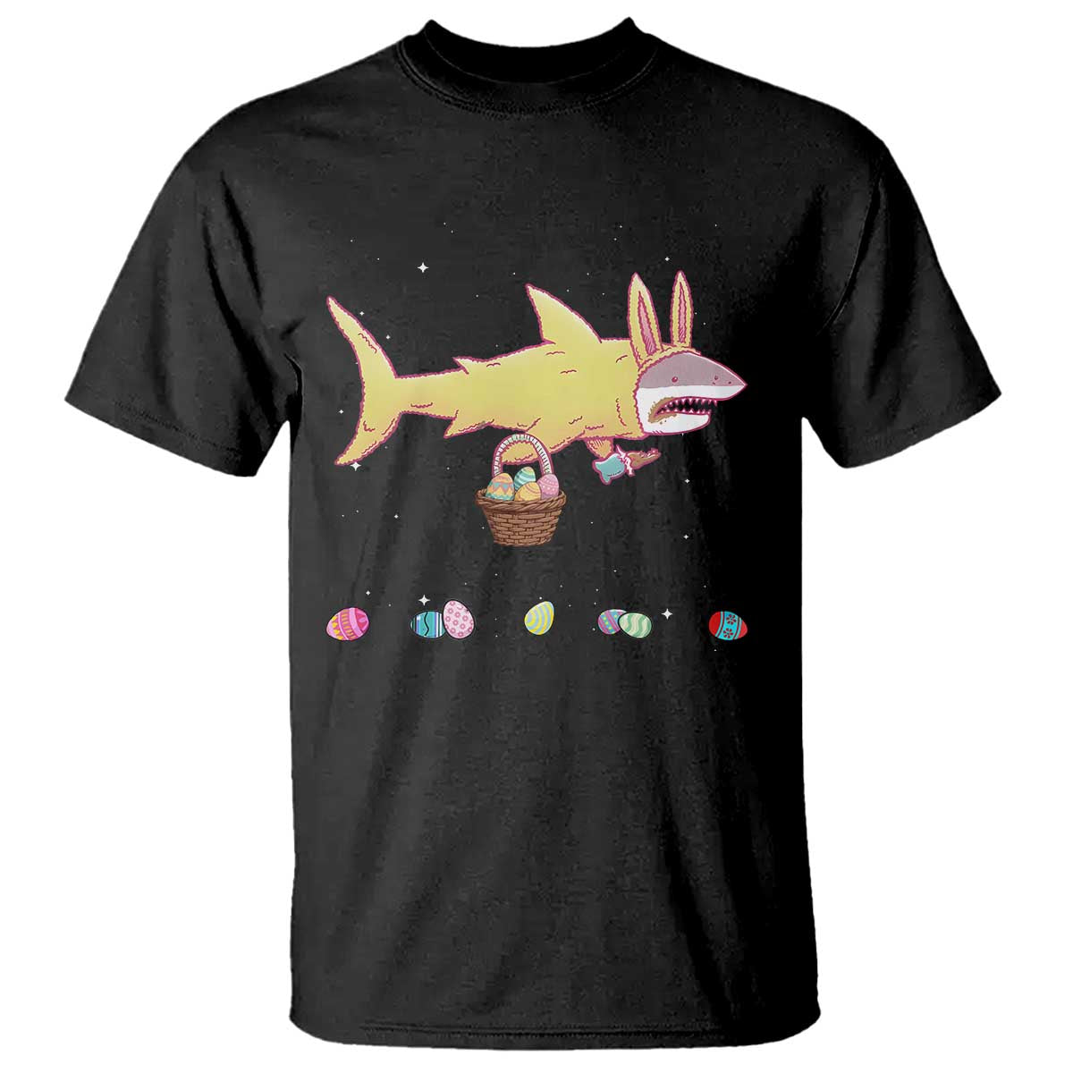 Funny Shark Easter T Shirt Cute Bunny Ears Eggs Hunting Teens Boys Kids - Wonder Print Shop