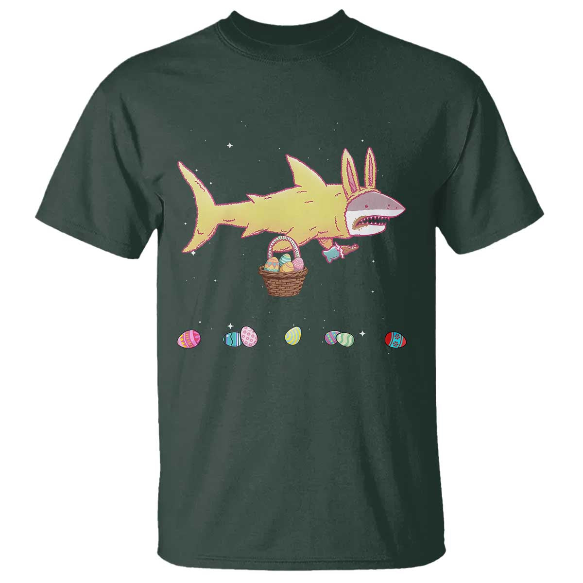 Funny Shark Easter T Shirt Cute Bunny Ears Eggs Hunting Teens Boys Kids - Wonder Print Shop