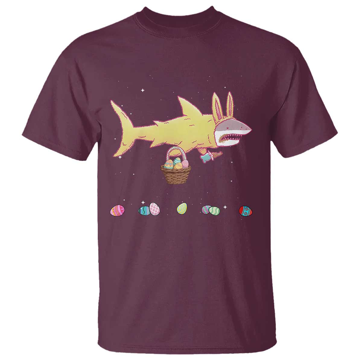 Funny Shark Easter T Shirt Cute Bunny Ears Eggs Hunting Teens Boys Kids - Wonder Print Shop