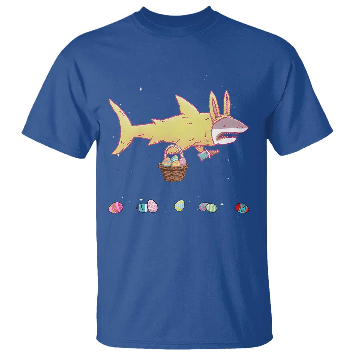 Funny Shark Easter T Shirt Cute Bunny Ears Eggs Hunting Teens Boys Kids - Wonder Print Shop