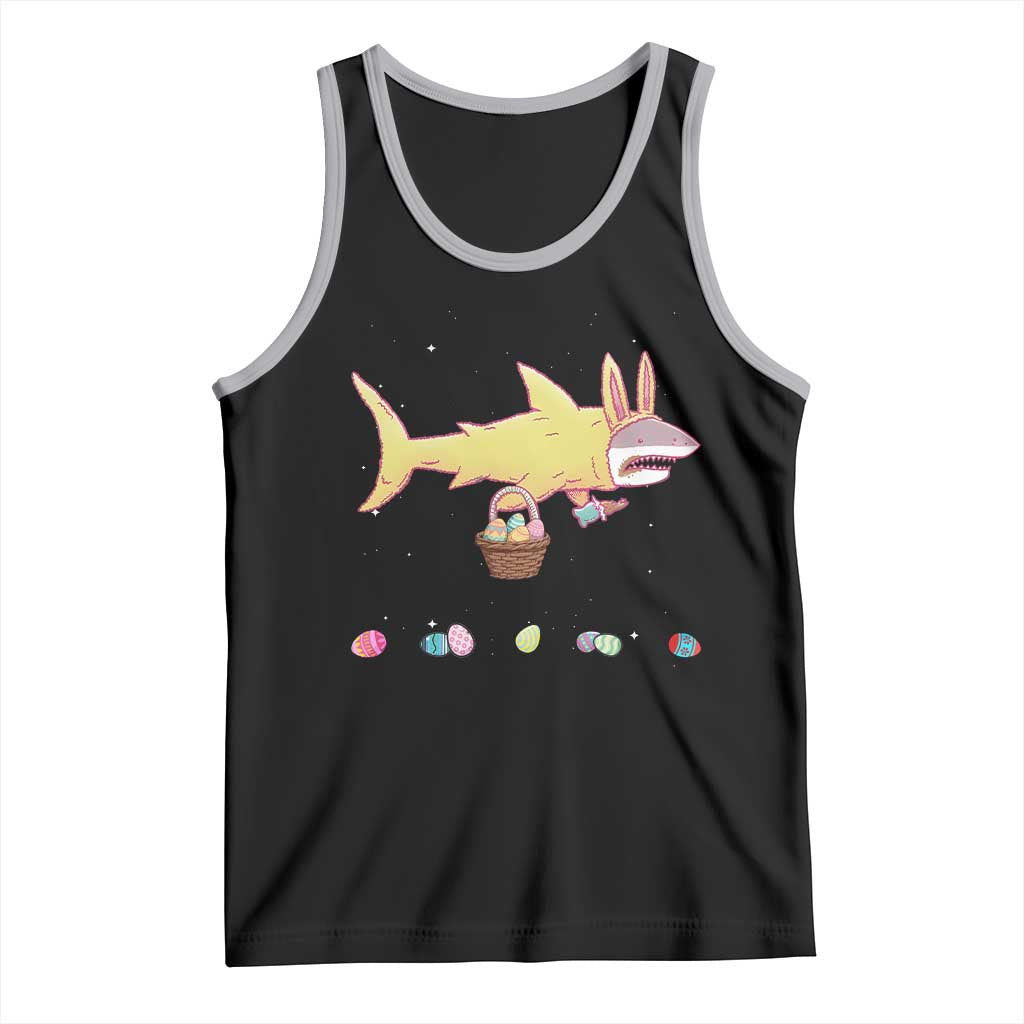 Funny Shark Easter Tank Top Cute Bunny Ears Eggs Hunting Teens Boys Kids - Wonder Print Shop