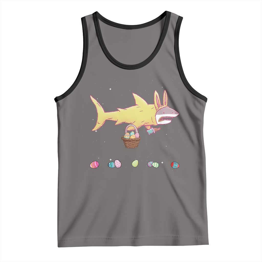 Funny Shark Easter Tank Top Cute Bunny Ears Eggs Hunting Teens Boys Kids - Wonder Print Shop