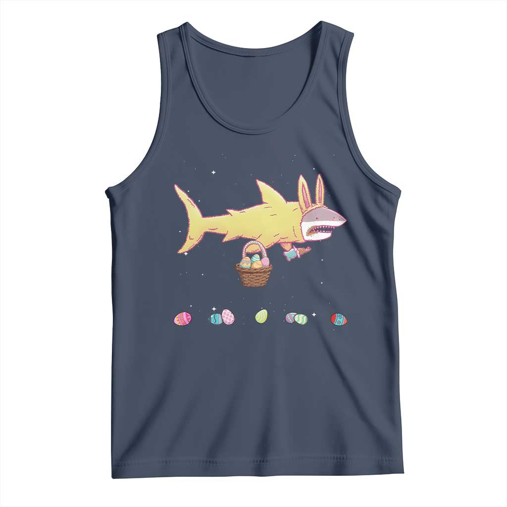 Funny Shark Easter Tank Top Cute Bunny Ears Eggs Hunting Teens Boys Kids - Wonder Print Shop