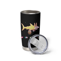 Funny Shark Easter Tumbler Cup Cute Bunny Ears Eggs Hunting Teens Boys Kids - Wonder Print Shop