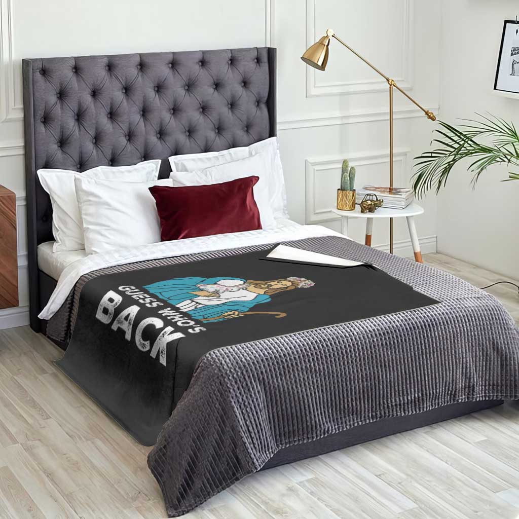 Guess Whos Back Throw Blanket Funny Religious Jesus Back Cute Bunny - Wonder Print Shop
