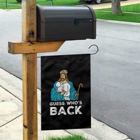 Guess Whos Back Garden Flag Funny Religious Jesus Back Cute Bunny - Wonder Print Shop