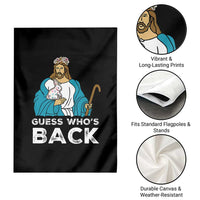 Guess Whos Back Garden Flag Funny Religious Jesus Back Cute Bunny - Wonder Print Shop