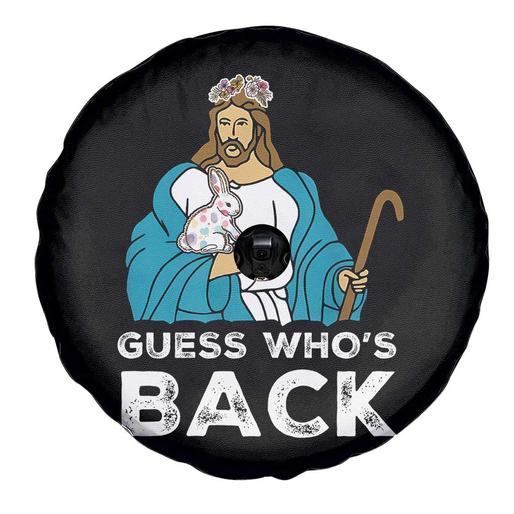 Guess Whos Back Spare Tire Cover Funny Religious Jesus Back Cute Bunny - Wonder Print Shop