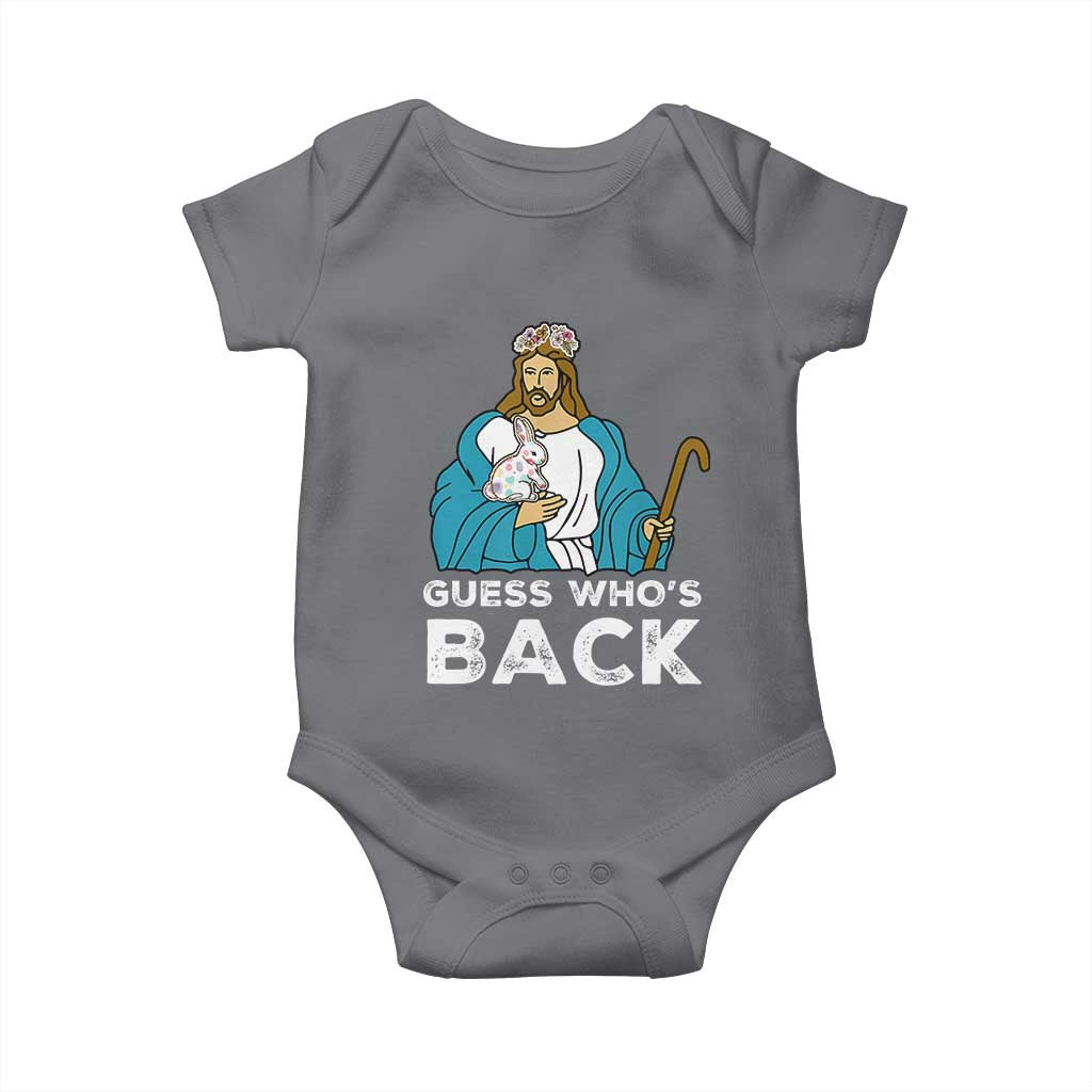 Guess Whos Back Baby Onesie Funny Religious Jesus Back Cute Bunny - Wonder Print Shop