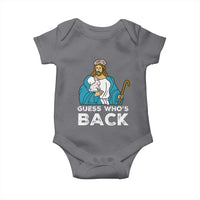Guess Whos Back Baby Onesie Funny Religious Jesus Back Cute Bunny - Wonder Print Shop