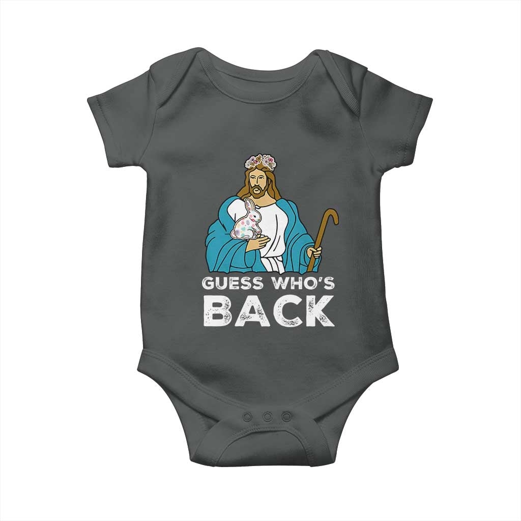 Guess Whos Back Baby Onesie Funny Religious Jesus Back Cute Bunny - Wonder Print Shop