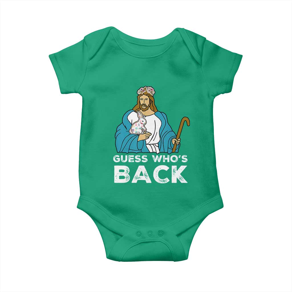 Guess Whos Back Baby Onesie Funny Religious Jesus Back Cute Bunny - Wonder Print Shop