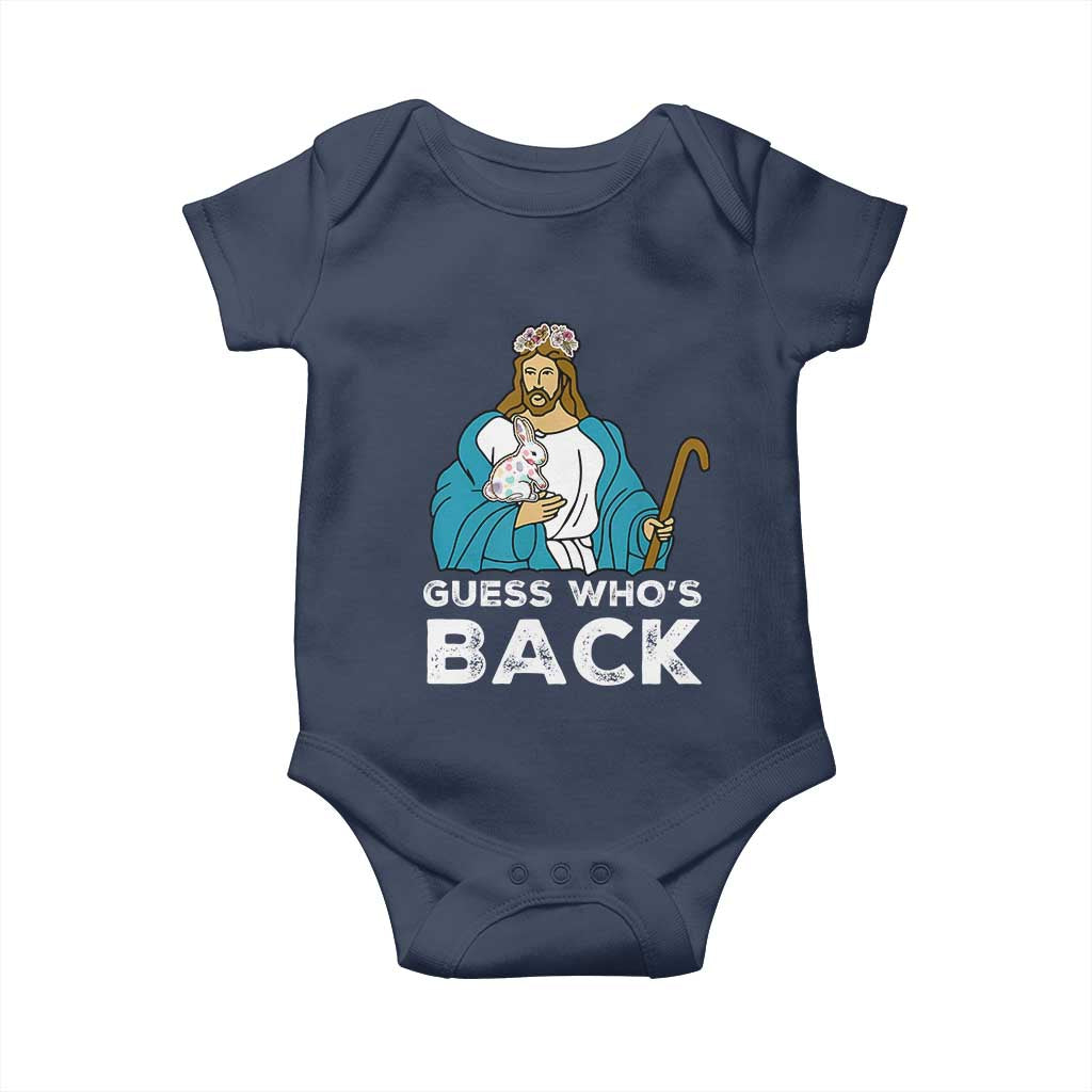 Guess Whos Back Baby Onesie Funny Religious Jesus Back Cute Bunny - Wonder Print Shop