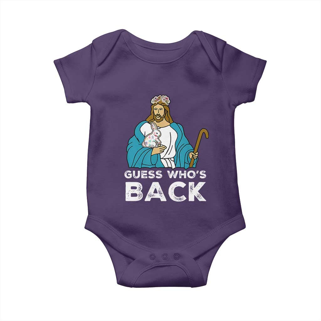 Guess Whos Back Baby Onesie Funny Religious Jesus Back Cute Bunny - Wonder Print Shop