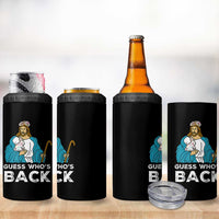Guess Whos Back 4 in 1 Can Cooler Tumbler Funny Religious Jesus Back Cute Bunny - Wonder Print Shop