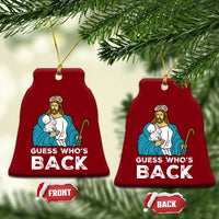Guess Whos Back Ceramic Ornament Funny Religious Jesus Back Cute Bunny - Wonder Print Shop