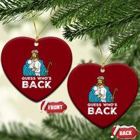 Guess Whos Back Ceramic Ornament Funny Religious Jesus Back Cute Bunny - Wonder Print Shop