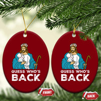 Guess Whos Back Ceramic Ornament Funny Religious Jesus Back Cute Bunny - Wonder Print Shop