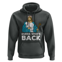 Guess Whos Back Hoodie Funny Religious Jesus Back Cute Bunny - Wonder Print Shop