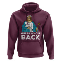 Guess Whos Back Hoodie Funny Religious Jesus Back Cute Bunny - Wonder Print Shop